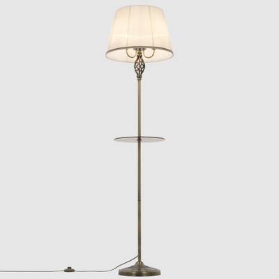 Citilux Вена CL402930T Торшер бронза со столиком и белым абажуром