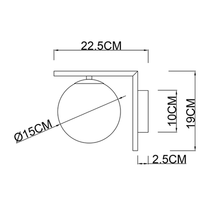 Бра Arte Lamp Bolla-unica A1924AP-1CC, 1хE14