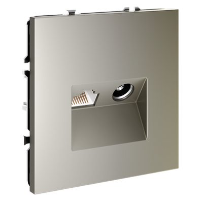 VLS060704 Розетка телевизионная встраиваемая VOLTUM S70 TV+RJ45 кат. 6, (шелк). (ТМ Maytoni)