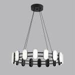 8342/35L LEDIO LN черный/белый металл/акрил Люстра подвесная LED 35W 4000K 220V OVELA