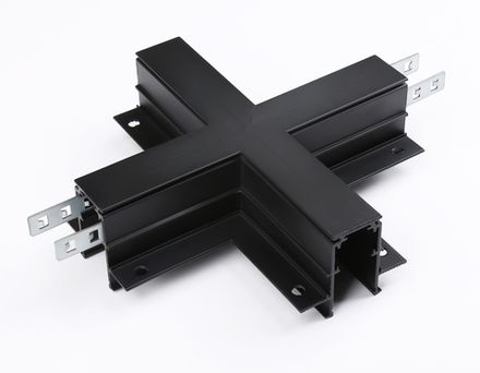 Коннектор х-образный для встраиваемого шинопровода Magnetic GL3358 BK черный 170*170*46,8