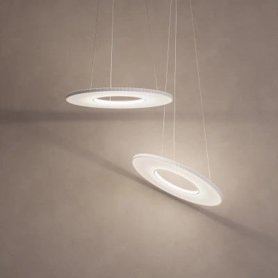 Подвесной светодиодный светильник с абажуром из ткани 101001 LED белый, LED