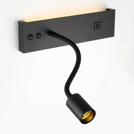 CL704471 Декарт Черный Св-к Настенный с USB