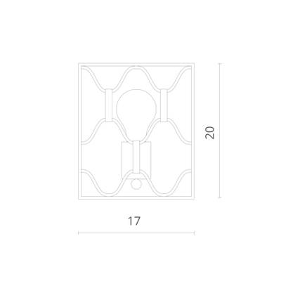 Настенный светильник Divinare DUNKAN 2021/04 AP-1, 1хE27