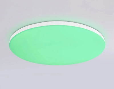 Потолочный светодиодный светильник с Wi-Fi Яндекс Алисой/Tuya/Smart Home/Alexa FZ2002 WH белый IP54 25W 3000K-6500K+RGB D370*55 (ПДУ ИК)