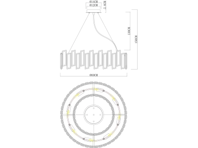 Подвесная люстра Divinare ROMILDA 3512/17 LM-8, 8хE14