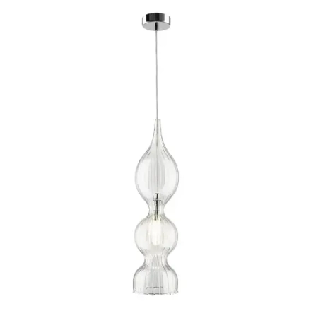 Светильник подвесной Crystal Lux IRIS SP1 B TRANSPARENT 2075/201