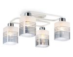 Светильник потолочный TR303205/4 WH/CH/SM/FR белый/хром/дымчатый/белый матовый E27*4 max 60W 370*370*200