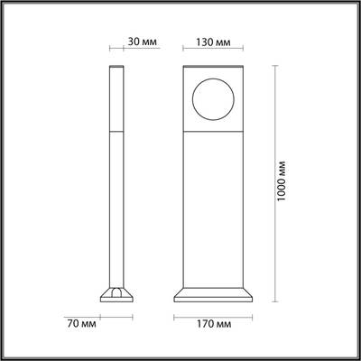 6653/10GL NATURE ODL24 623 черный/металл Уличный светильник IP65 LED 10W 4000K AC85-265V COMO