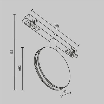 Трековый светильник Outline Exility 2700-6000K 6Вт 180°, TR090-4-6W-DS-B. TM Maytoni