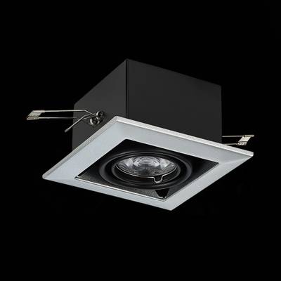 ST250.148.01 Св-к встр. Черный GU10 1*50W  L126xW126xH70 220V Без ламп