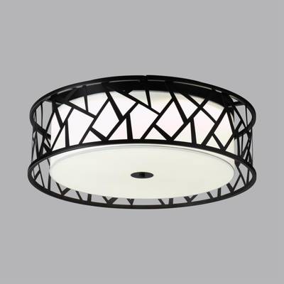 7700/60L AVRA LED SN 34 Светильник металл/ткань/стекло/белый/черный LED 60Вт 3000-6000K D600 IP20 пульт ДУ FABIANA
