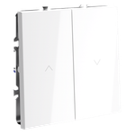 VLS020701 Выключатель встраиваемый VOLTUM S70 для жалюзи 10А, (белый глянцевый). (ТМ Maytoni)