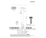 09309-80F,19 Светильник уличный Золли черный w23,2*6,4 основание d12 h80 Led 24W (3000K)
