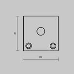 Комплект заглушек (для профиля 20×20) 2 шт., ALM-2020B-EC 642077. TM Maytoni