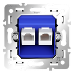 VLS0602M Механизм розетки компьютерной двойной RJ45+RJ45 кат.6, S70. (ТМ Maytoni)