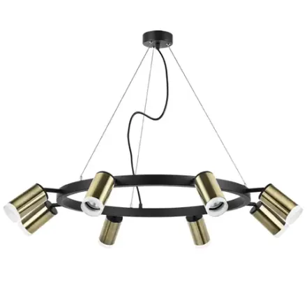 LR0183180 Люстра RULLO 8х50W GU10 ЧЕРНЫЙ/БРОНЗА (571018+214431-8+202430-8)