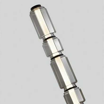 5408/53FL HIGHTECH ODL_EX24 35 черный/дымчатый/металл/стекло/акрил Торшер LED 53W 3000K 3200Лм JAM