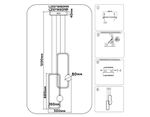 Подвесной светодиодный светильник FL66365/2 WH белый 38W 4200K 300*80*1200