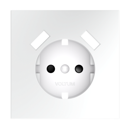 VLS000902 Накладка для розетки с заземлением и защитными шторками, с USB A+A, S70 (белый матовый). (ТМ Maytoni)