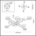 4321/63CL MIDCENT ODL22 347 металл/черный с бронзой Потолочный светильник IP20 LED 58W 2622Лм DENZEL