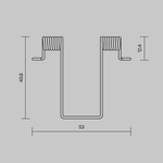 Комплект креплений (для профиля ALM-4625-S-2M) ALM-4625-MT 4 шт., 642002. TM Maytoni