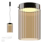 5047/15L L-VISION ODL24 303 черный/светл.янтарный/металл/стекло Подвес LED 15W 4000К 1676Лм PILLARI