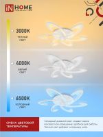 Светильник светодиодный ELEGANT ORBIT 90Вт 3000-6500К 7000лм 230В 725х635х90мм с пультом ДУ бел. IN HOME 4690612051567