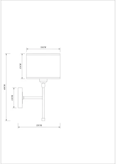 Бра Arte Lamp JAMIE A4090AP-1BK, 1хE27