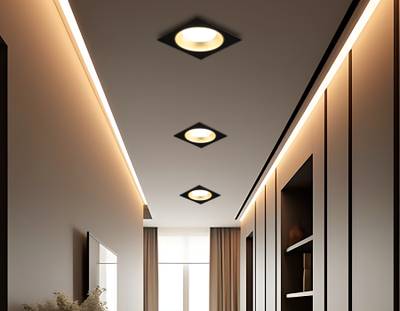 Светильник встраиваемый TN52340 SBK/SGD черный песок/золото песок GX53 max 12W 115*115*25