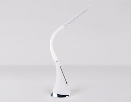 Светодиодная настольная лампа с дисплеем DE508 WH белый LED 3000-6400K 6W+LCD 2W