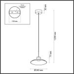 5055/9L L-VISION ODL24 321 черный/дымчатый/металл/стекло Подвес LED 9W 3000К SAUCER