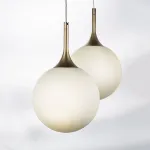 813023 Подвес GLOBO 1х40W E14 champagne gold/white Lightstar