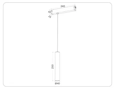 Светильник светодиодный диммируемый для шинопровода Magnetic 220V GL1431 WH белый IP20 10W 3000K-6400K 24° D35*240 H1500 (Без ПДУ)