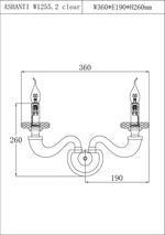Бра Lucia Tucci ASHANTI W1255.2 clear