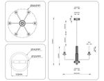 Светильник светодиодный на штанге LH53124/6 GD/WH/GB золото/белый/серо-синий 10W 3000K D660*1120