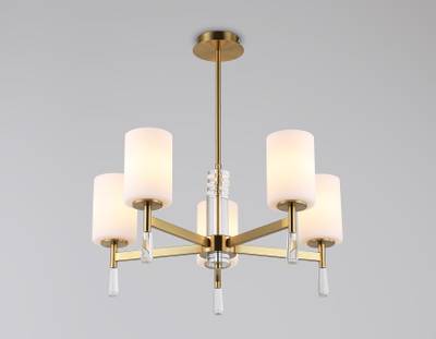 Светильник подвесной LH56261/5 BS/FR латунь/белый матовый E27/5 max 60W D600*590