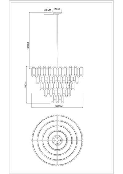 Каскадная люстра Divinare ROSIE 3511/02 LM-16, 16хE14