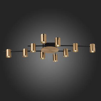SL1207.402.10 Светильник потолочный ST-Luce Черный/Латунь GU10 10*7W
