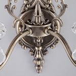 Настенный светильник с хрусталем 3281/2 античная бронза
