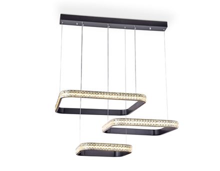 Потолочный светодиодный светильник с пультом FA6166 BK черный 131W 720*500*900 (ПДУ РАДИО 2.4)