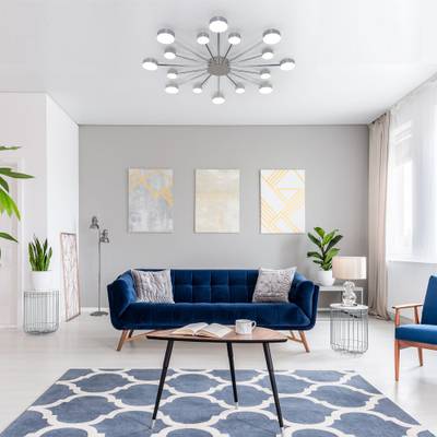 Потолочный светодиодный светильник с пультом управления 90242/16 хром