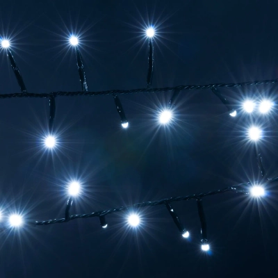 Гирлянда нить "Мишура" белый 5м IP20 400-004 белый, LED