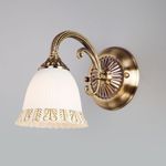 Бра со стеклянным плафоном 60107/1 античная бронза, E27х1