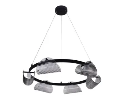 Люстра Каспи черный d75 h150 Led 6*6W (4000K)