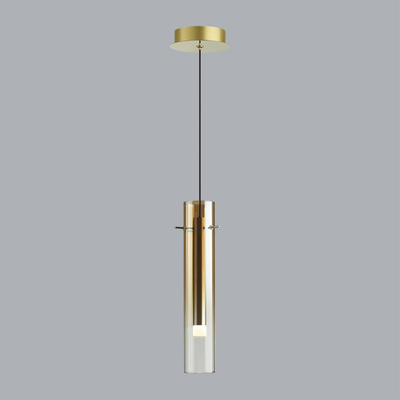 5062/5LB PENDANT ODL24 453 золотой/янтарный/металл/стекло Подвес LED 5W 3000K SHINY