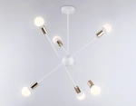 Подвесной светильник в стиле лофт TR80432/6 WH/GD белый/золото E27/6 max 60W D950*730