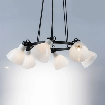 761160 Люстра ACROBATA 6х40W E14 ЧЕРНЫЙ/БЕЛЫЙ Lightstar