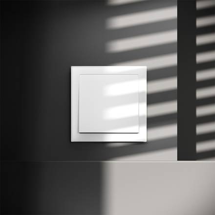 VLS010602 Выключатель с самовозвратом встраиваемый VOLTUM S70 одноклавишный 10А, (белый матовый) (ТМ Maytoni)