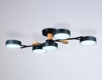 Подвесной светодиодный светильник FL4835/5 BK черный 3000K-6400K 70W 830*400*160 (ПДУ ИК)